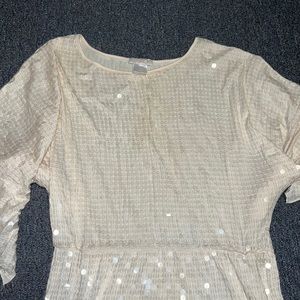 Small La Rok sequin cream dress